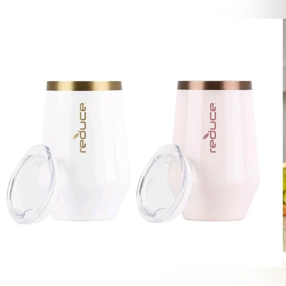 *Reduce 2pk 12oz Wine Tumbler - White/Cotton (Pink) - Picture 4 of 6